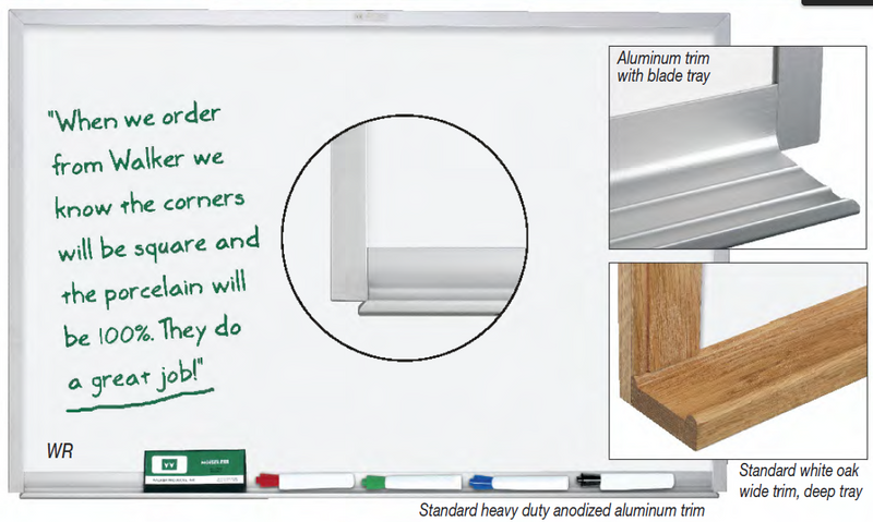 Deluxe Whiteboard - Magnetic Porcelain Enamel in 10 Sizes