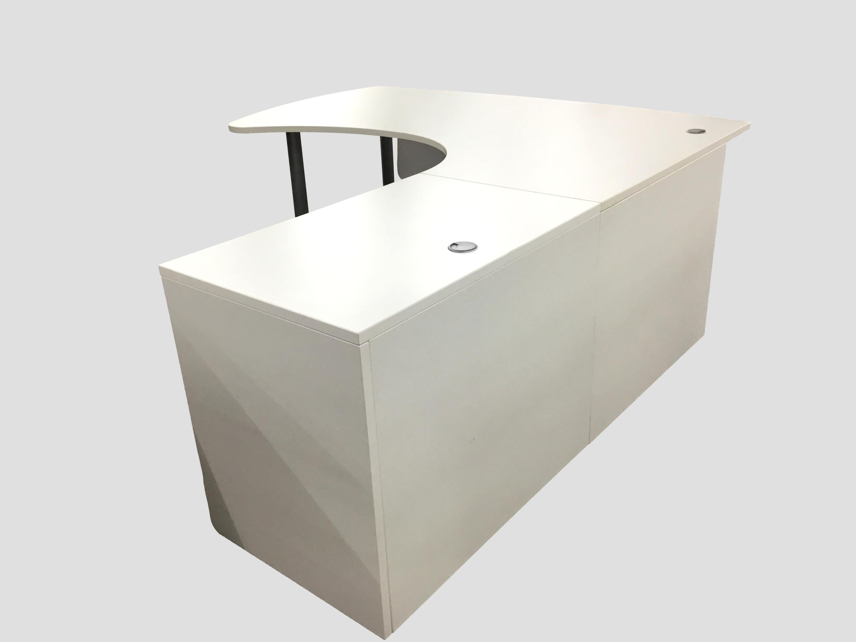 Office Source Arc Desk, L-Shape with Drawers