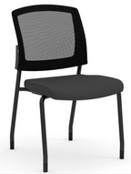 Office Source Micro Mesh Back Side Chair with Arms Fabric Seat