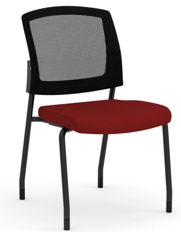 Office Source Micro Mesh Back Side Chair with Arms Fabric Seat
