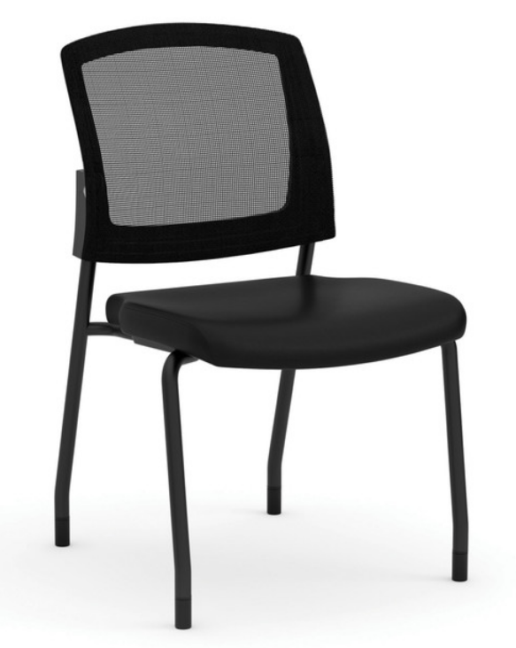 Office Source Micro Mesh Back Side Chair with Arms Fabric Seat