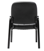Lorell Black Guest Chair with Padded Arms
