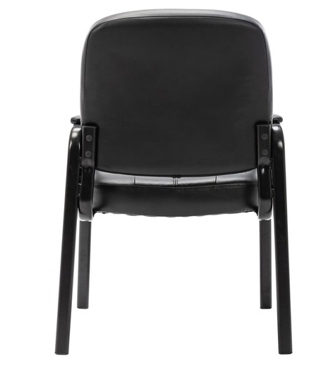 Lorell Black Guest Chair with Padded Arms
