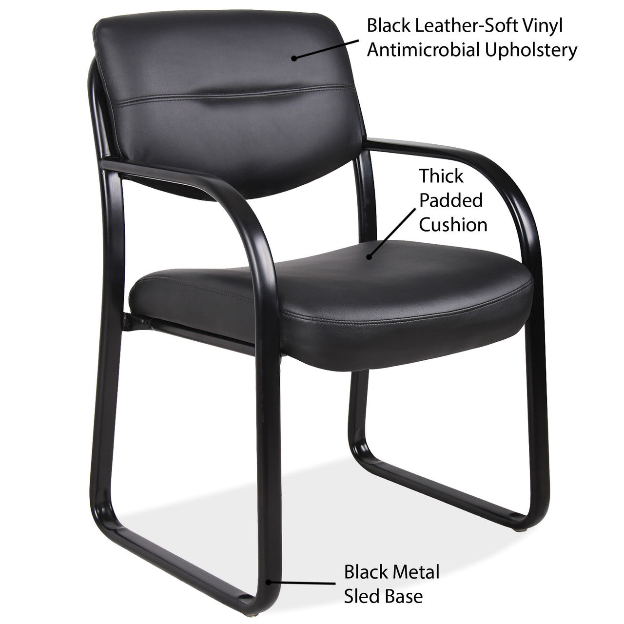 Office Source Merit Collection Sled Base Guest Chair With or Without Arms