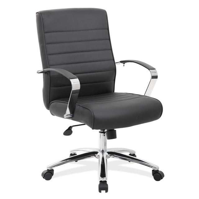 OfficeSource Studio Collection - 4 Colors - Executive Mid Back Swivel Chair w/Chrome Base