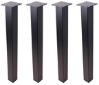Set of Four, Heavy Duty Black Square Legs