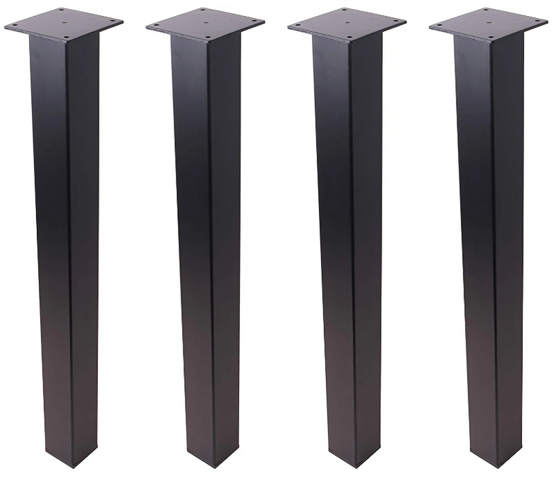 Set of Four, Heavy Duty Black Square Legs