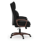 Office Source Charleston Collection Executive High Back with Mahogany Arms & Base