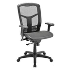 Office Source Cool Mesh Collection Synchro, High Back Mesh Chair with Seat Slider and Black Frame
