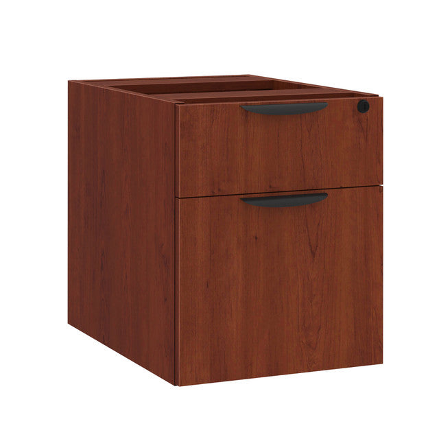 Office Source L-shape Vector Desk with Credenza and Drawers
