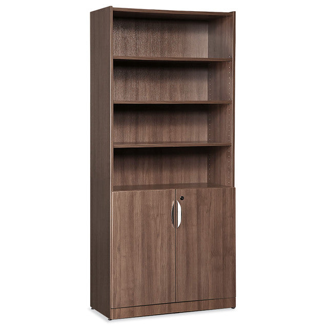 OfficeSource Bookcase: 3 Sizes, 8 Finishes, Optional Doors