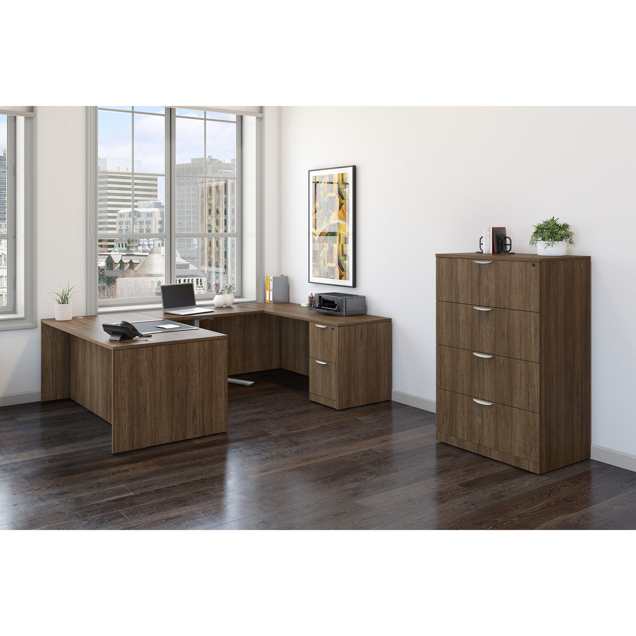 Lateral File Cabinets by Office Source, 2, 3 or 4 Drawers in 8 Laminate Finishes