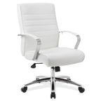 OfficeSource Studio Collection - 4 Colors - Executive Mid Back Swivel Chair w/Chrome Base