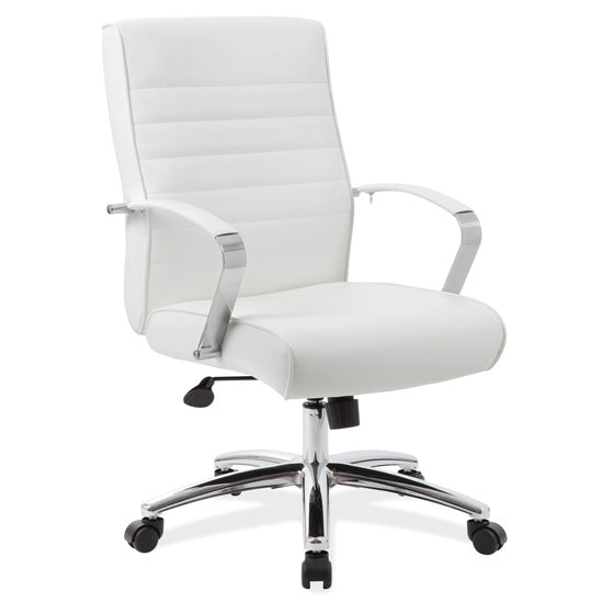 OfficeSource Studio Collection - 4 Colors - Executive Mid Back Swivel Chair w/Chrome Base