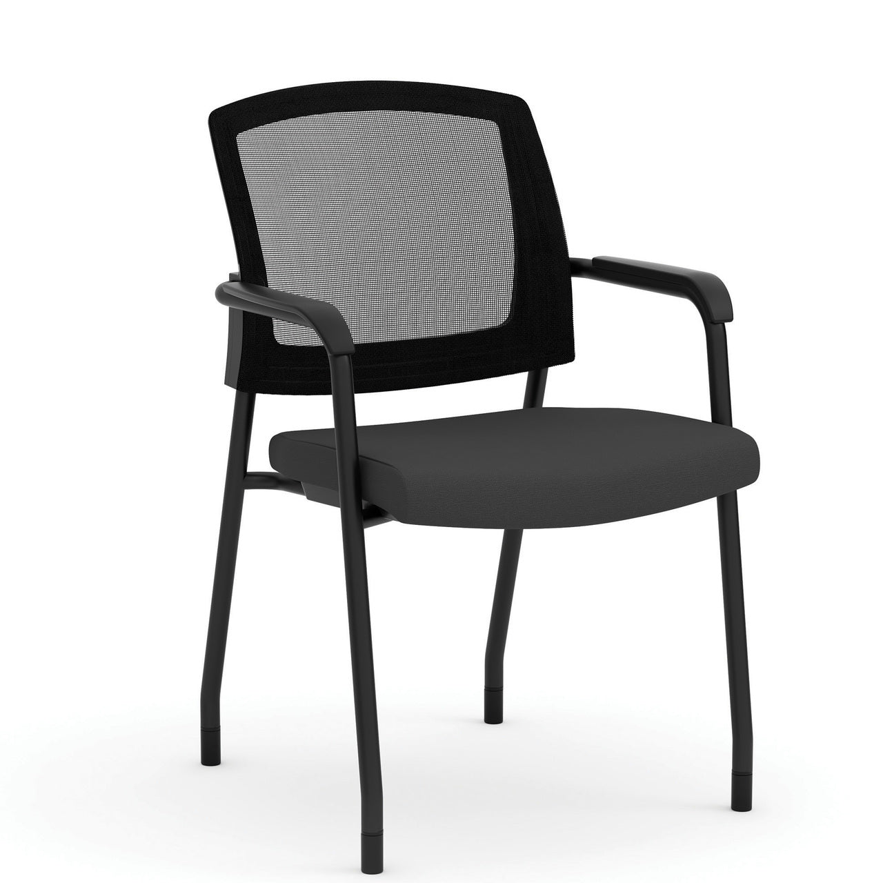 Office Source Micro Mesh Back Side Chair with Arms Fabric Seat