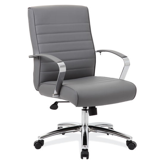 OfficeSource Studio Collection - 4 Colors - Executive Mid Back Swivel Chair w/Chrome Base
