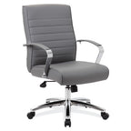 OfficeSource Studio Collection - 4 Colors - Executive Mid Back Swivel Chair w/Chrome Base