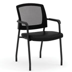 Office Source Micro Mesh Back Side Chair with Arms Fabric Seat