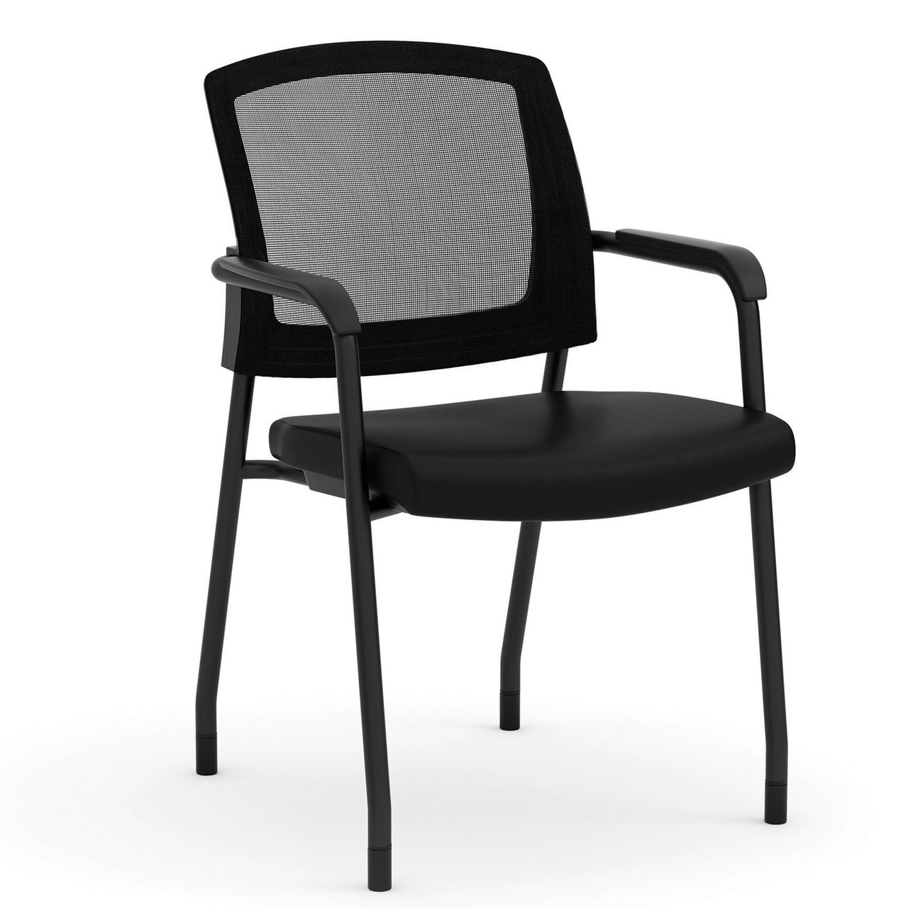 Office Source Micro Mesh Back Side Chair with Arms Fabric Seat