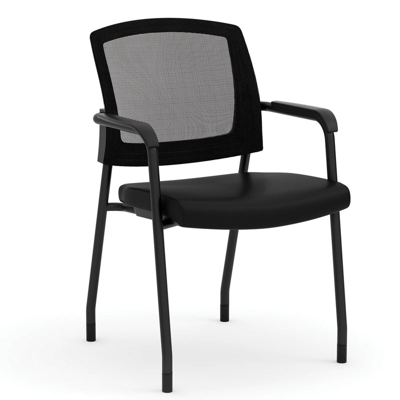Office Source Micro Mesh Back Side Chair with Arms Fabric Seat
