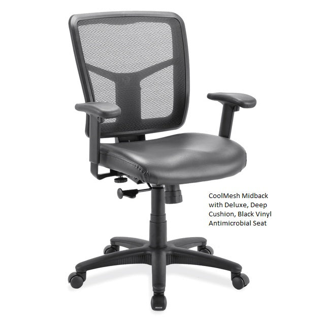 CoolMesh Deluxe-Seat Task Chair with 5 Adjustable Features & 11 Seat Types & Fabrics